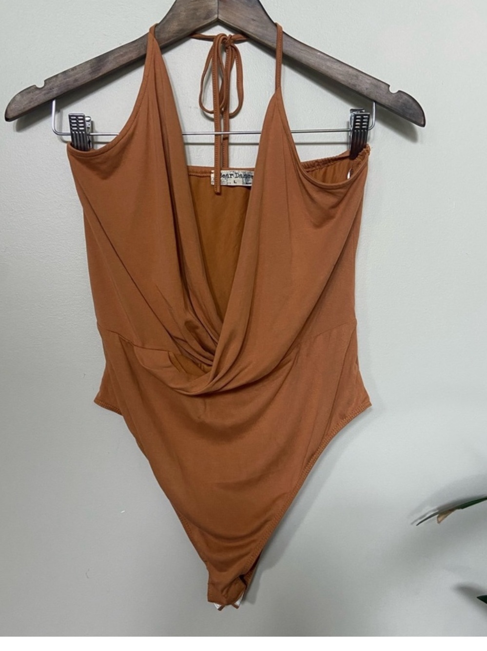 ☀️ Bear Dance ☀️ burnt orange halter bodysuit